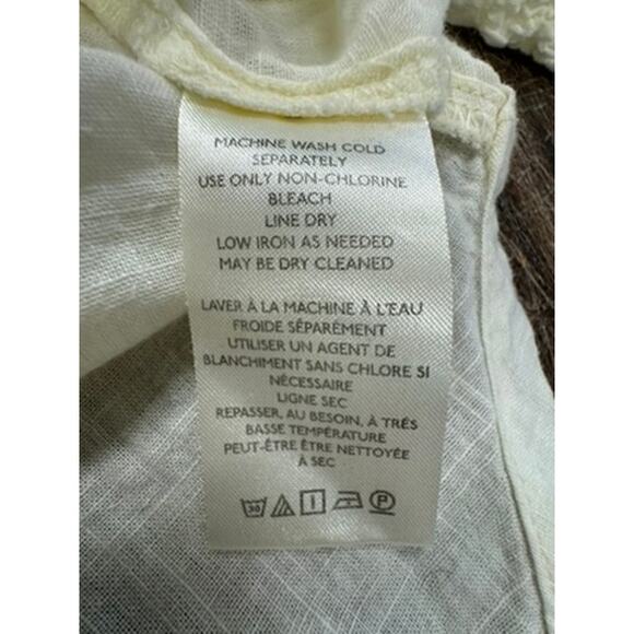 "FREE PEOPLE" Embroidered Runched Detail Elastic Back B/U Top SZ S Puff Sleeve - Picture 9 of 11